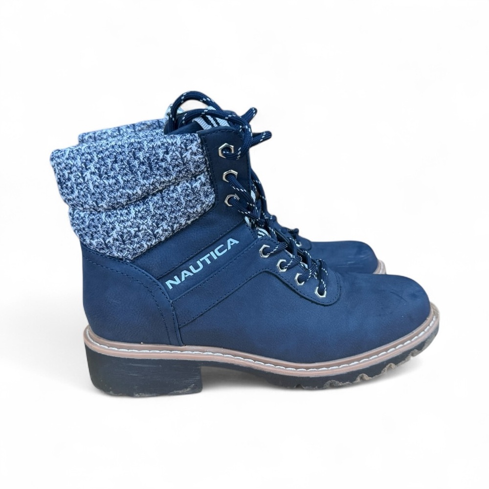 Nautica Women's Navy Lace Up Boots